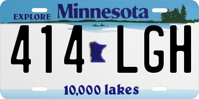 MN license plate 414LGH
