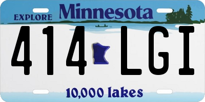 MN license plate 414LGI