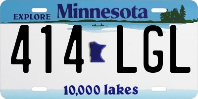 MN license plate 414LGL