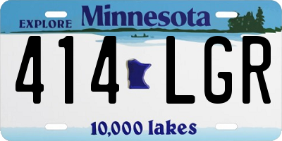 MN license plate 414LGR