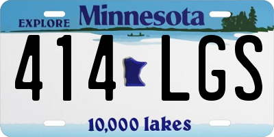 MN license plate 414LGS