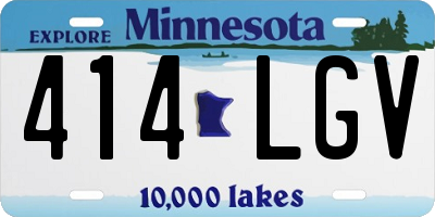 MN license plate 414LGV
