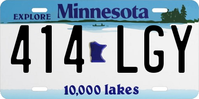MN license plate 414LGY