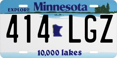 MN license plate 414LGZ