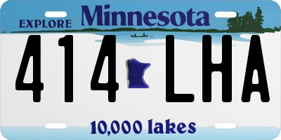 MN license plate 414LHA