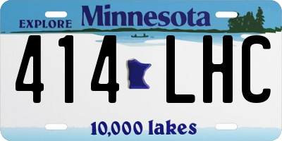 MN license plate 414LHC