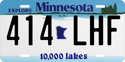 MN license plate 414LHF