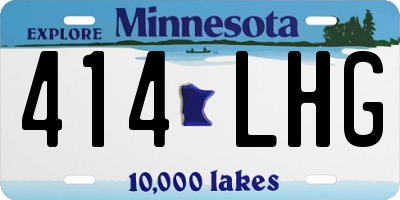 MN license plate 414LHG