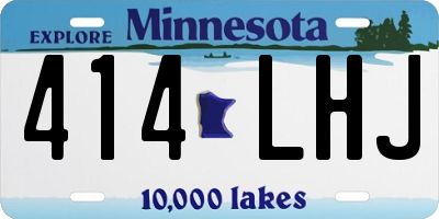 MN license plate 414LHJ