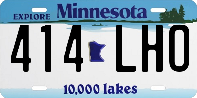 MN license plate 414LHO