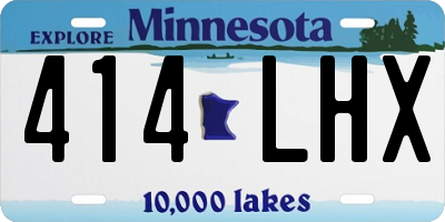 MN license plate 414LHX