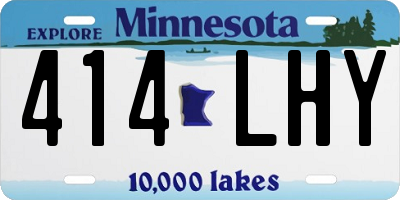 MN license plate 414LHY