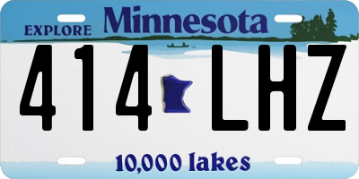 MN license plate 414LHZ