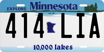 MN license plate 414LIA