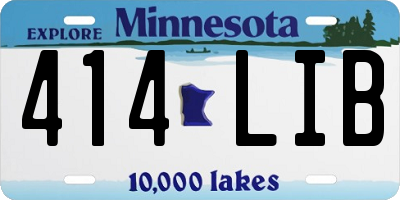 MN license plate 414LIB