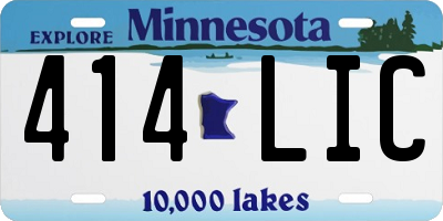 MN license plate 414LIC