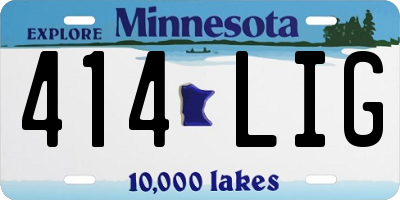 MN license plate 414LIG