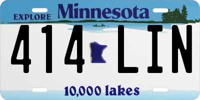 MN license plate 414LIN