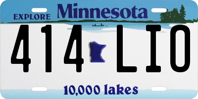 MN license plate 414LIO
