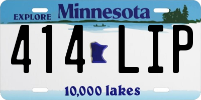 MN license plate 414LIP