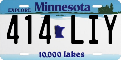 MN license plate 414LIY