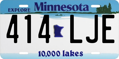 MN license plate 414LJE