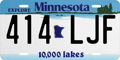MN license plate 414LJF