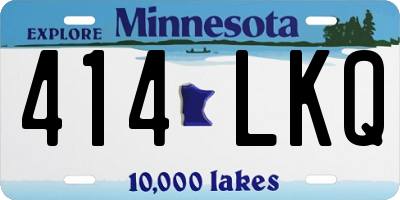 MN license plate 414LKQ