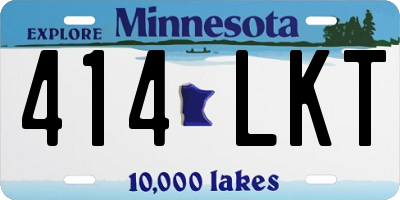 MN license plate 414LKT