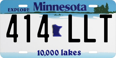 MN license plate 414LLT