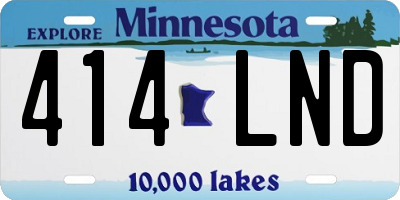 MN license plate 414LND