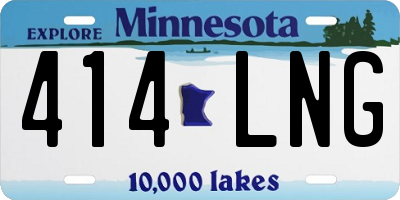 MN license plate 414LNG