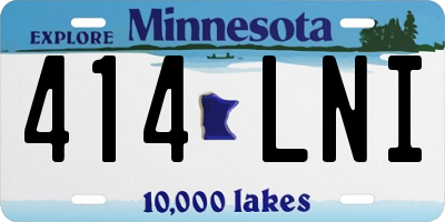 MN license plate 414LNI