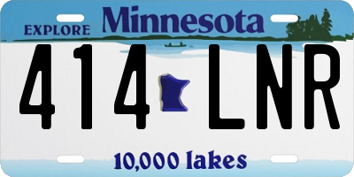 MN license plate 414LNR