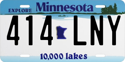 MN license plate 414LNY