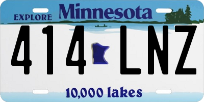MN license plate 414LNZ