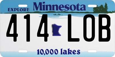 MN license plate 414LOB