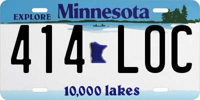 MN license plate 414LOC