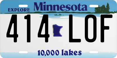 MN license plate 414LOF