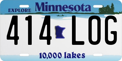 MN license plate 414LOG