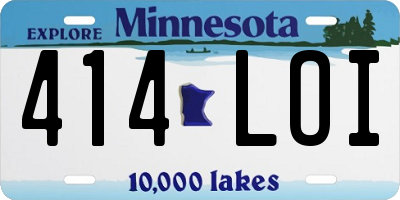 MN license plate 414LOI