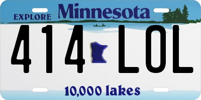 MN license plate 414LOL