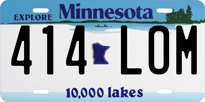 MN license plate 414LOM