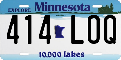 MN license plate 414LOQ