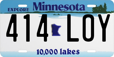 MN license plate 414LOY