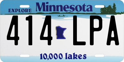 MN license plate 414LPA