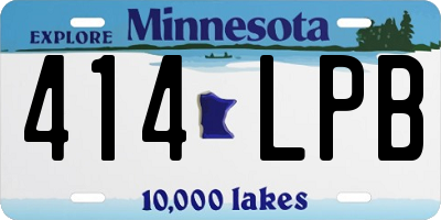 MN license plate 414LPB