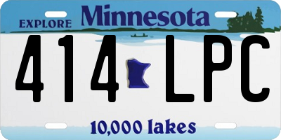 MN license plate 414LPC