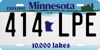 MN license plate 414LPE