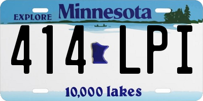 MN license plate 414LPI